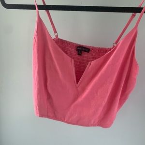 Kendall & Kylie Notched Woven Tank Top